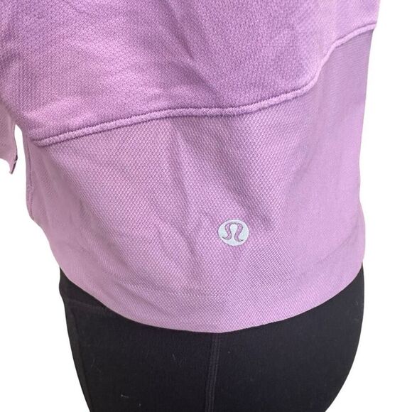 Lululemon Mesh Back Cropped Train Tank Top‎ sz 6-8? in Purple - Picture 4 of 7